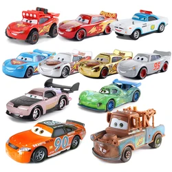 Disney 1:55 fundido metal pixar carro 2 3 relâmpago mcqueen corrida miss div fritter trator frank liga modelo presente de aniversário