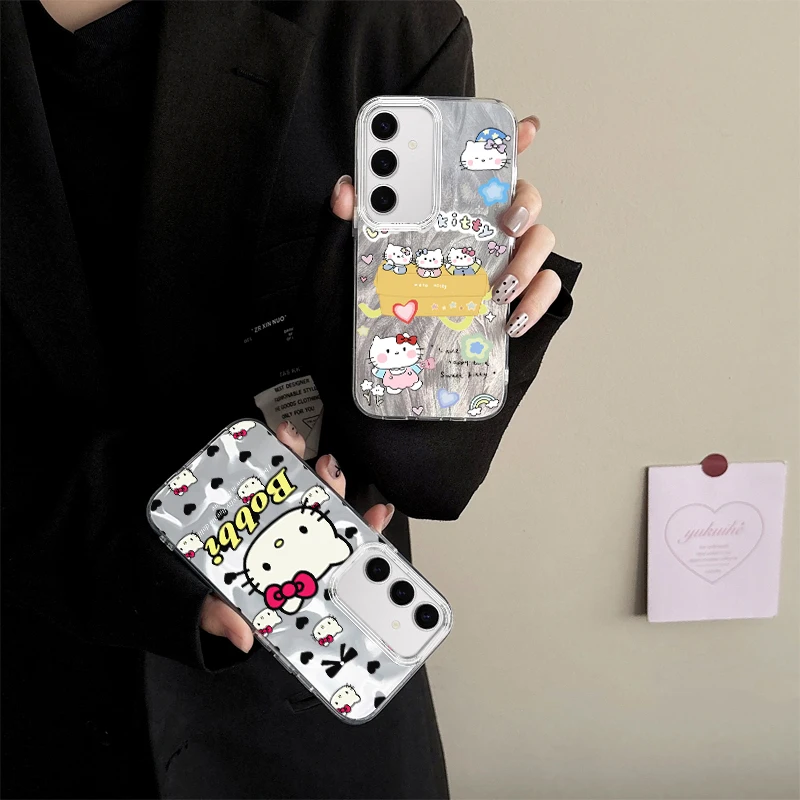

Lovely Sanrio Hello Kitty Phone Case for Samsung Galaxy S24 S23 S22 S21 Plus Ultra A73 A72 A71 A55 A54 A53 Shockproof Matte Case