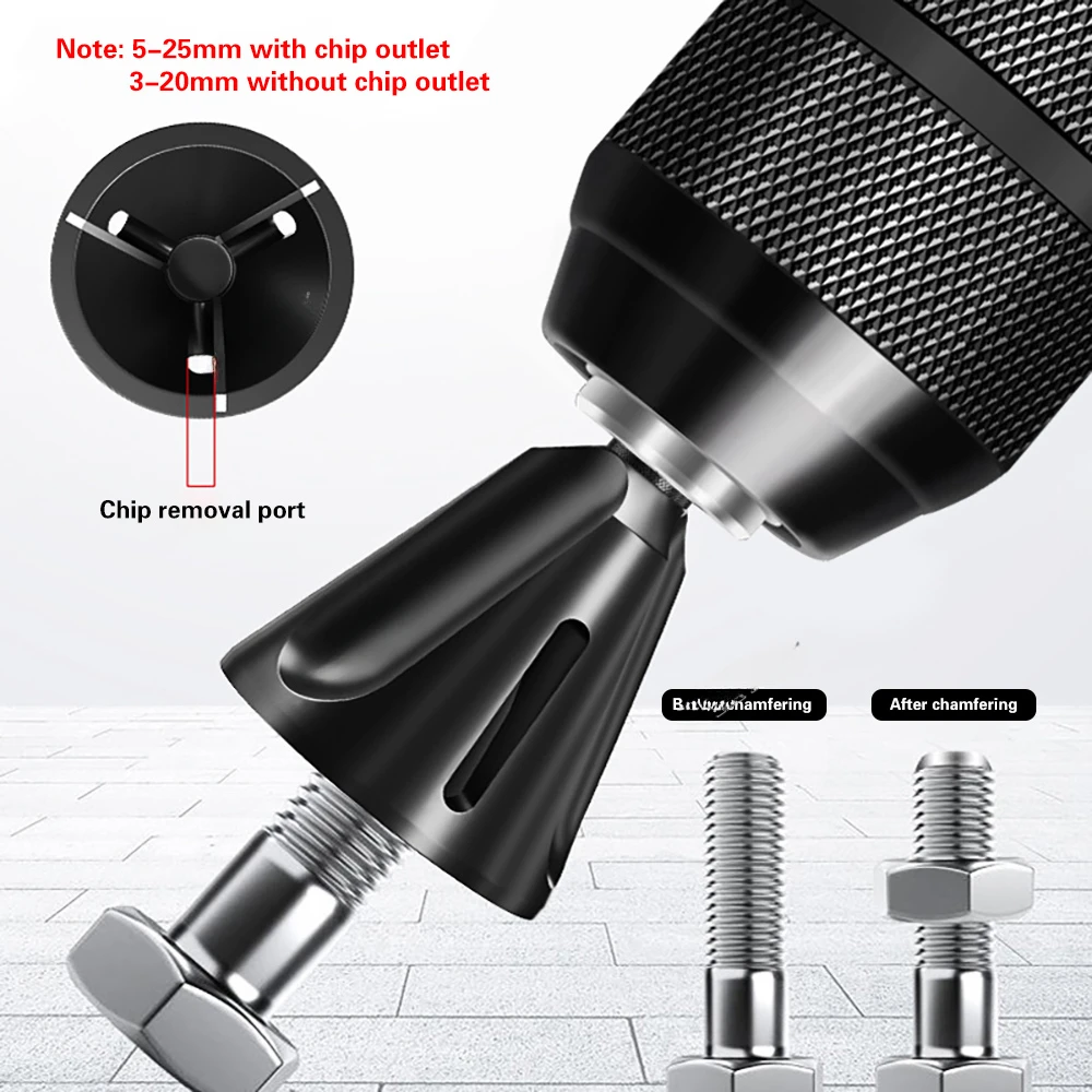 Drill Bit Deburring External Chamfer Tool Tungsten Steel Deburring Chamfer Tool Remove Burr For Repair Bolt Thread Drilling Tool