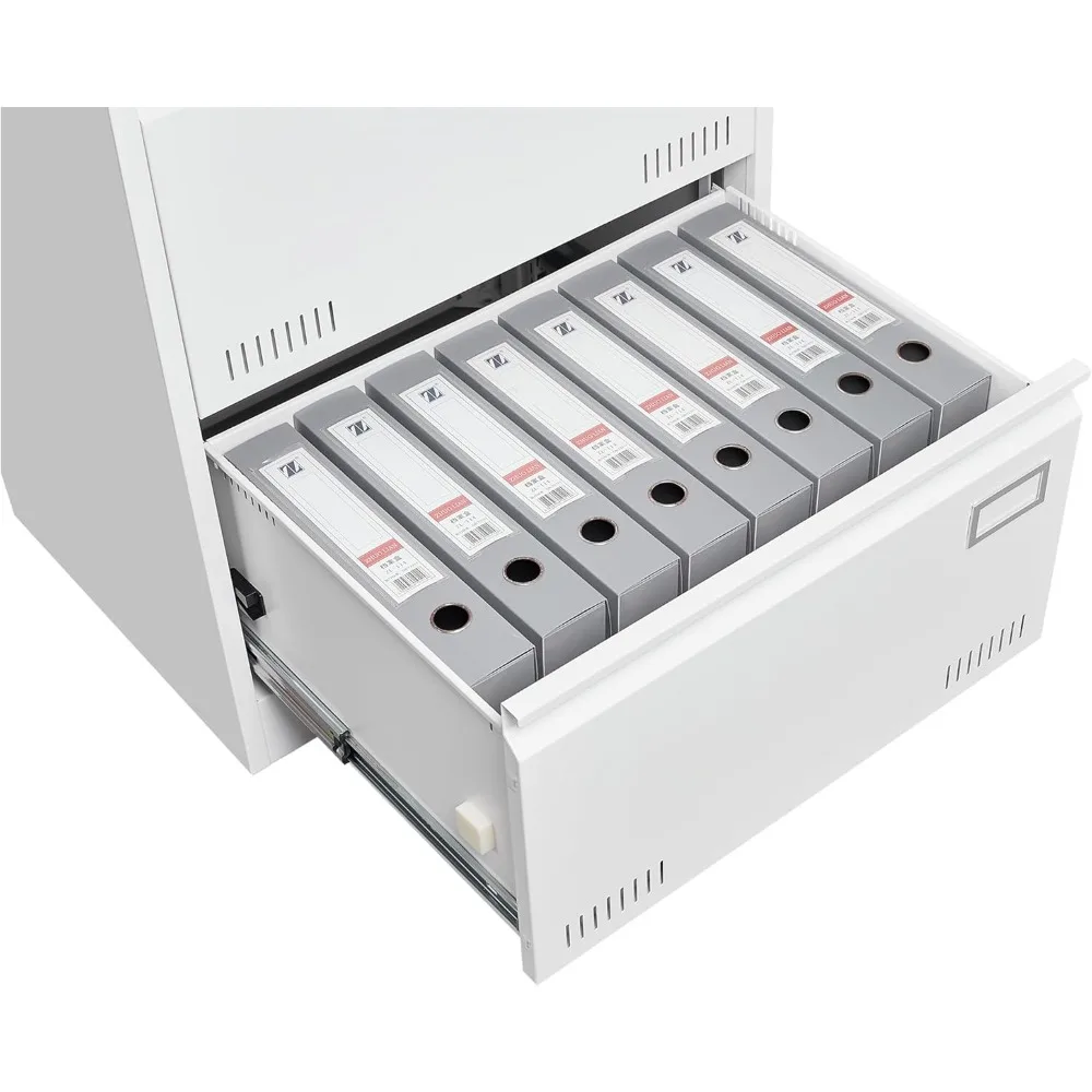 أدراج الملفات بحجم قانوني وحرف، رمادي فاتح، 30 × 18.62 × 52.5، حل تخزين جانبي لتنظيم المكاتب