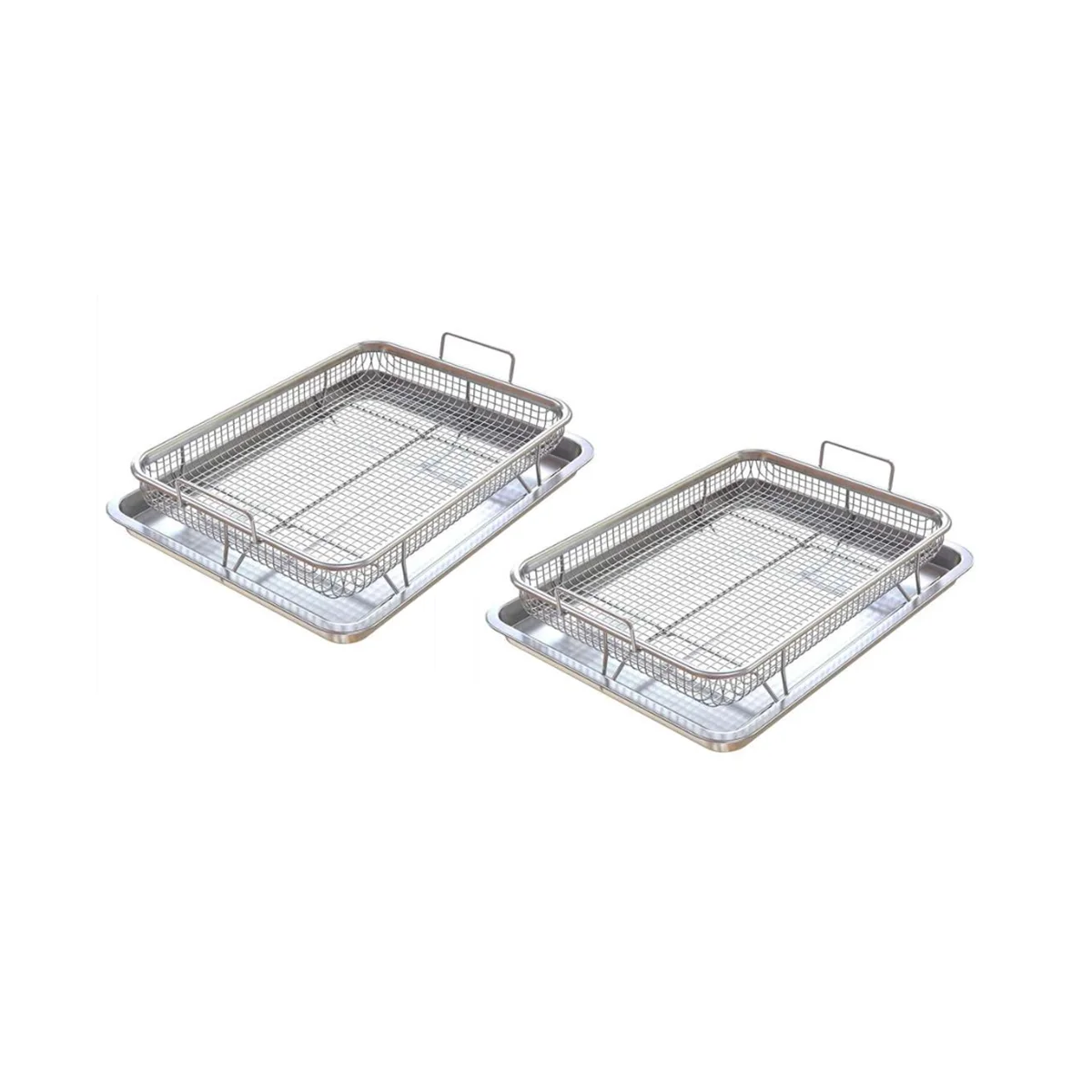 2 in 1 Basket for Oven Stainless Steel Crisper Tray and Deluxe Air Fry in Your Oven for the Grill