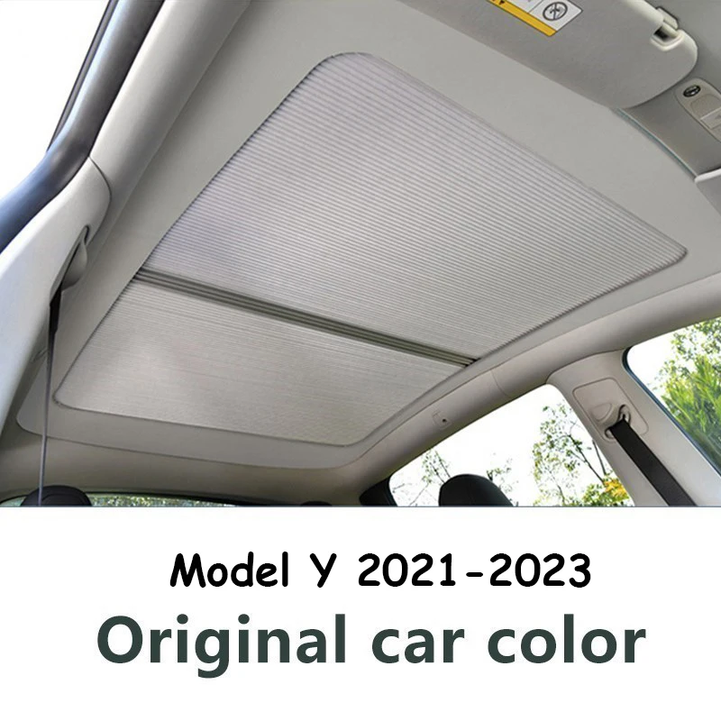 For Tesla Model Y 2023 Magnetic Sunshade Sunroof Model y 2022 Retractable Sunshade Sun Visor Cooling Cover Interior Modification