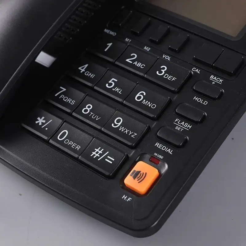 R58F Corded Telephone Desktop Landline Telephone with Caller Display for Front Desk