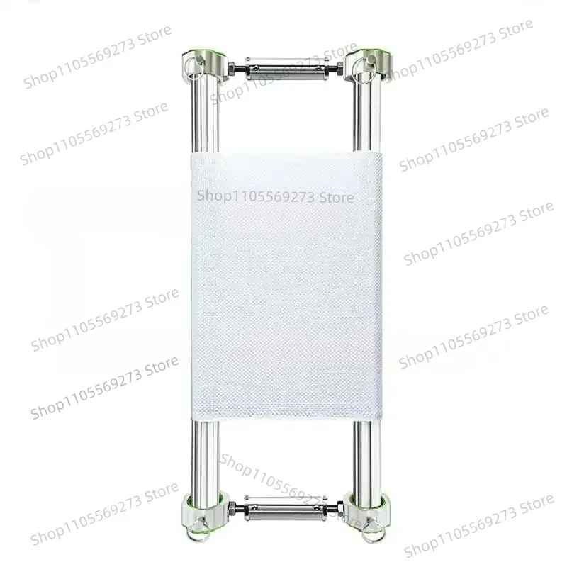 LH07 Adjustable Cross Stitch Embroidery Frame - 35mm Thick Round Tube Tension Rack with Fabric Straps (Stabilizing Hoop)