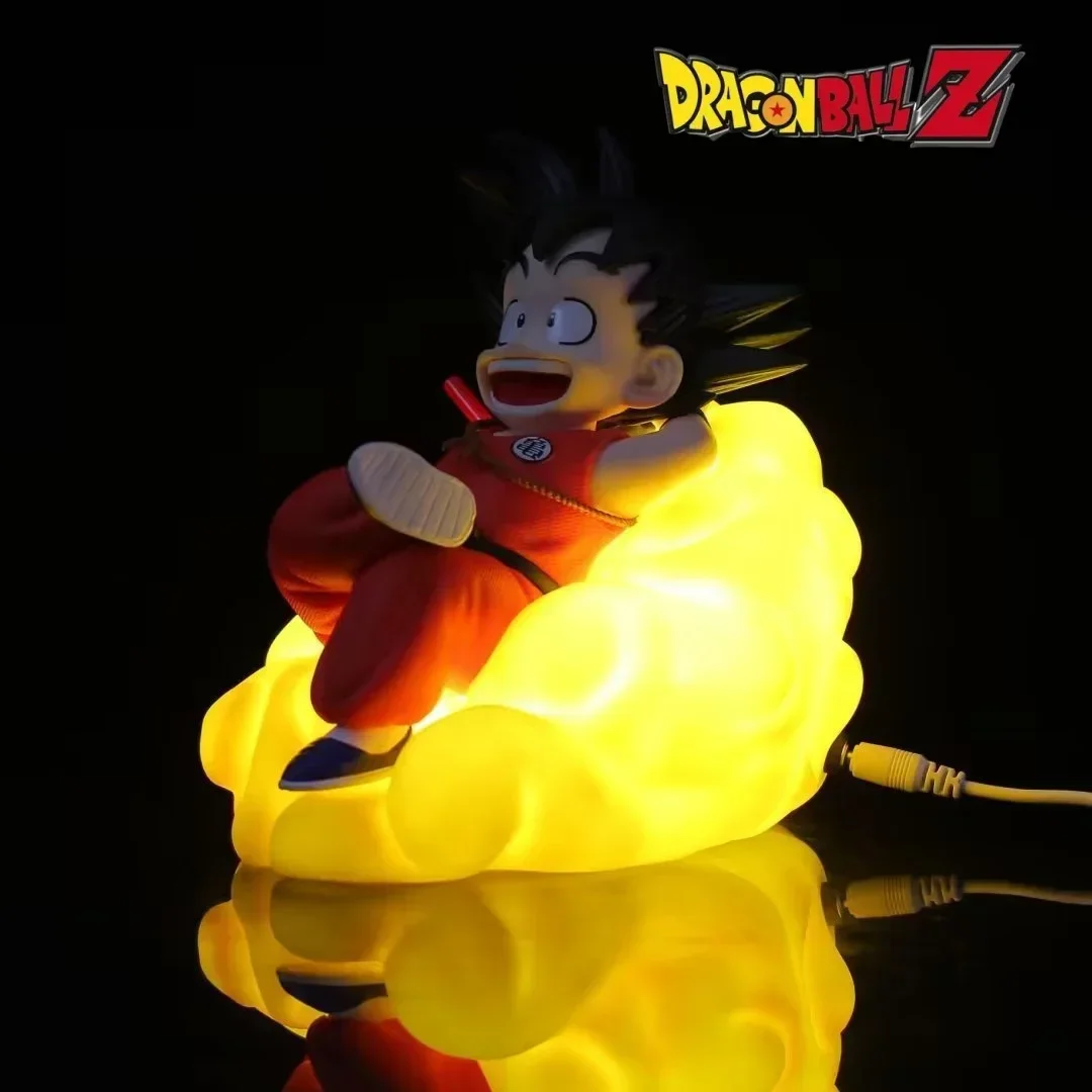 Dragon Ball Anime Modelo Goku emissor de luz, Figuras Jinderun, Ornamento Criativo, Decoração Desktop, Brinquedos Kawaii, Presente Periférico