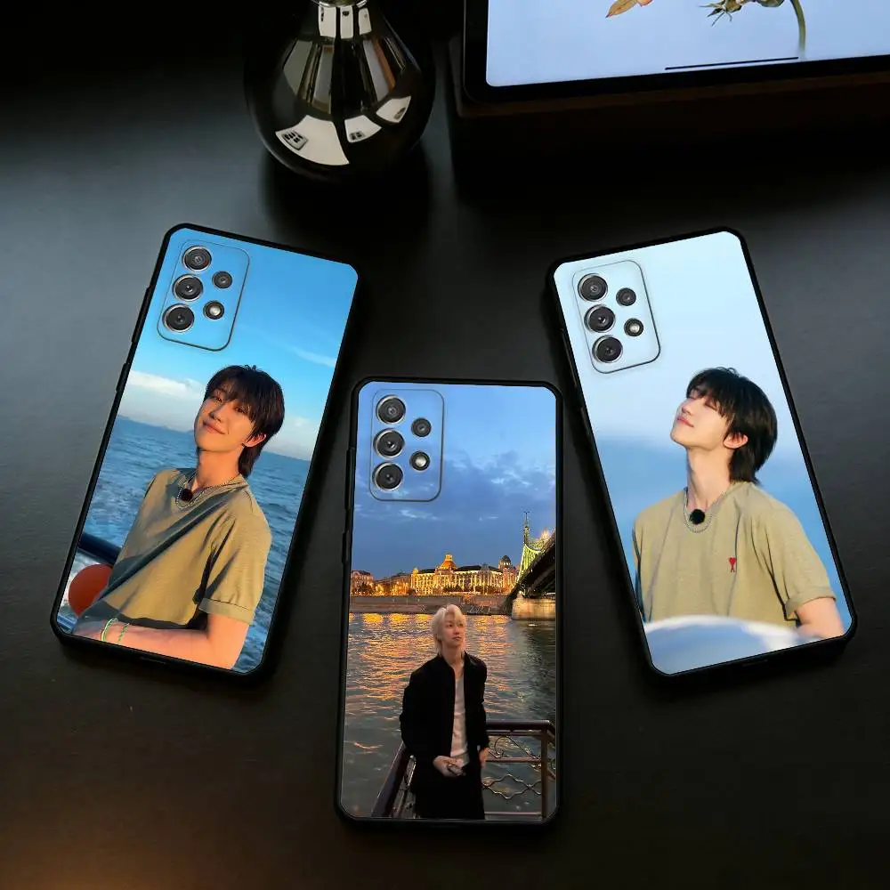 Xu Minghao Soft Silicone Black Cover Phone Case For Samsung Galaxy A73,A72,A71,A70,A53,A52,A51