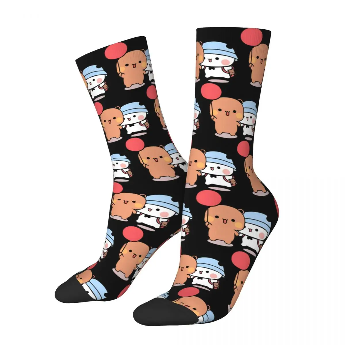 Bear And Panda Bubu Dudu Balloon Skateboard Stockings Design Trendy Socks Spring Anti Skid Socks Adults Men Cycling Soft Socks