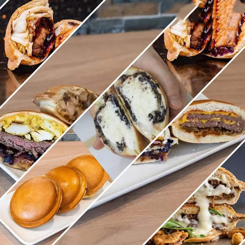 Электрическая машина для приготовления гамбургеров с НЛО, 110 В, 220 В, сэндвич-пресс, круглая машина для приготовления гамбургеров, коммерческая машина для приготовления гамбургеров, вафельница для мороженого