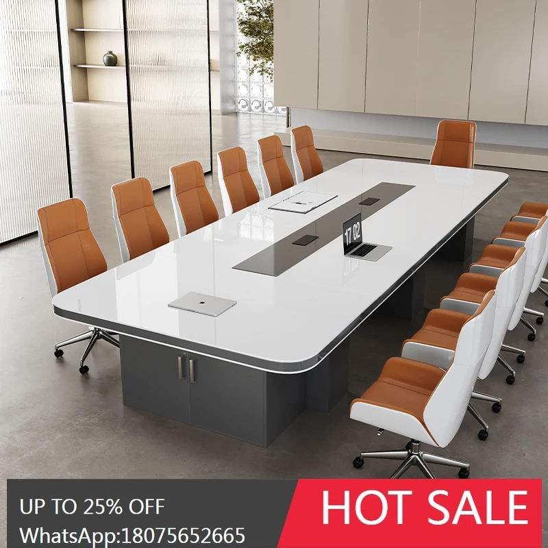 

MJY large-scale training negotiation strip table office reception meeting room table and chair combination
