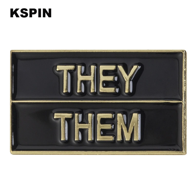 

THEY THEM Pins Badge Brooch Badges on Backpack Pin Brooch