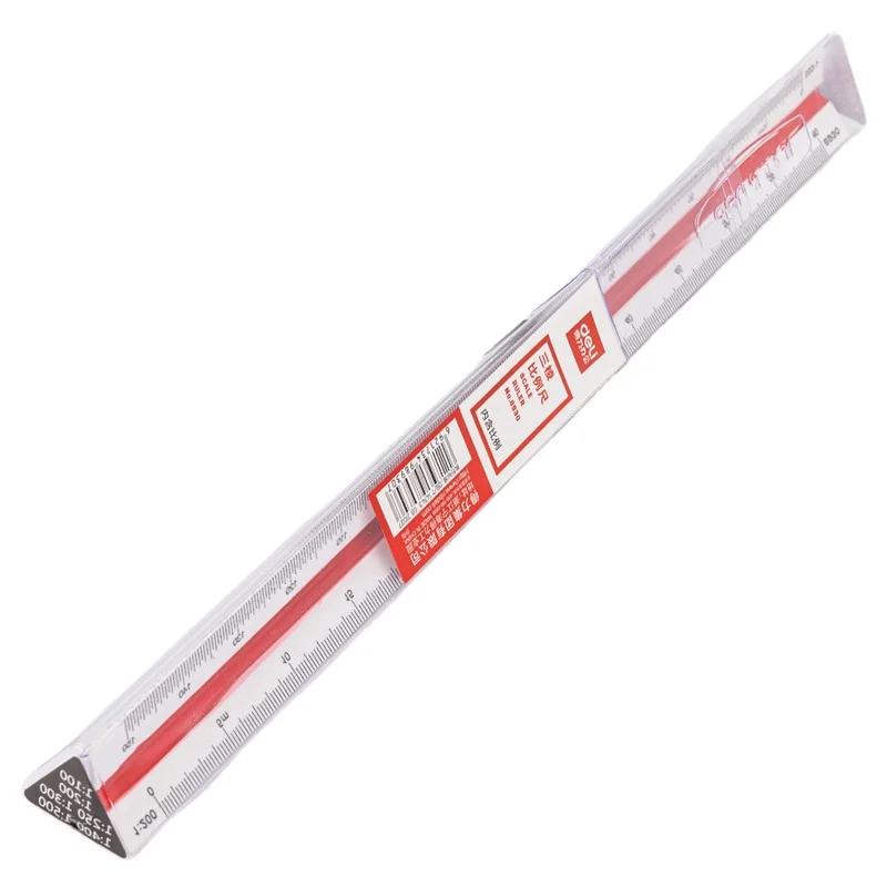 8930 red blue white Trigonometric proportional ruler 30cm High-precision drawing measuring ruler 100pcs per carton set