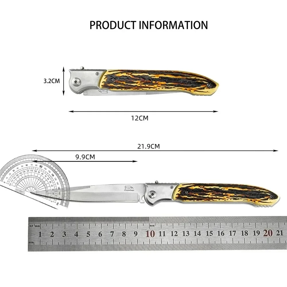 Russian High Heel Folding Knife 420 Stainless Steel Outdoor Defense Knife Hunting Knife Camping Jungle Survival Pocket Knife EDC