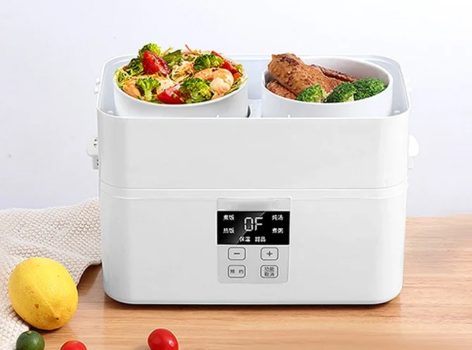 Electric lunch box with ceramic inner liner that can be plugged in, self heating, insulation, a magical tool for office workers