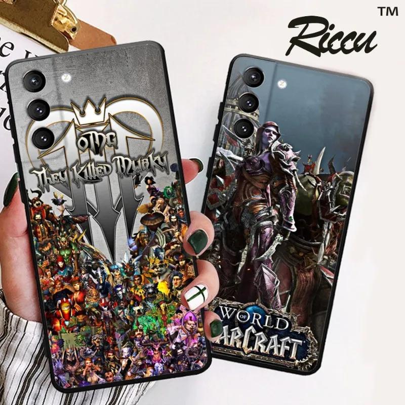 Game World of Warcraft Phone Case For Samsung Galaxy S22 23 21 S20 FE Ultra S10 S9 Plus S10e Note 20Ultra 10Plus Cover