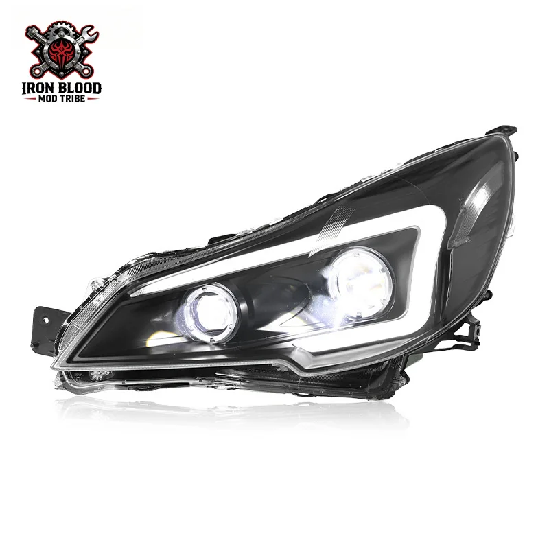 Suitable for 2010-2014 Subaru Outback headlight assembly modification with dynamic LED daytime running lights and flowing turn s