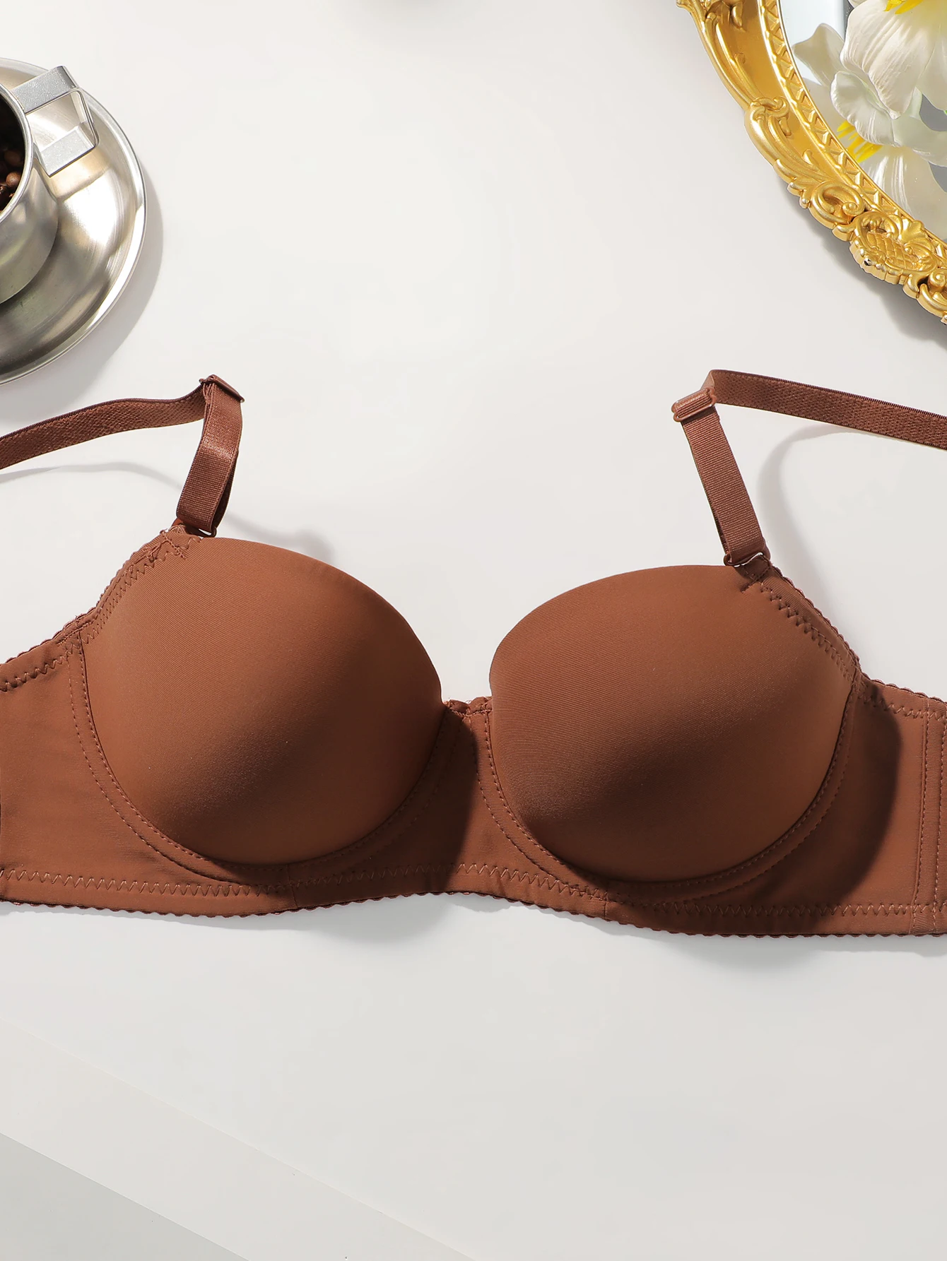 Sada 2 bezešvých podprsenek s kosticemi, pohodlná push-up podprsenka a kalhotky, spodní prádlo, pohodlné sexy kalhotky Viomisha - náhled 3