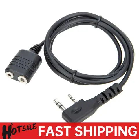 Rallonge d'écouteur de micro de 1m, 2 broches, Type K, câble de micro, accessoire de Radio amateur pour Kenwood pour Baofeng UV-5R 888S