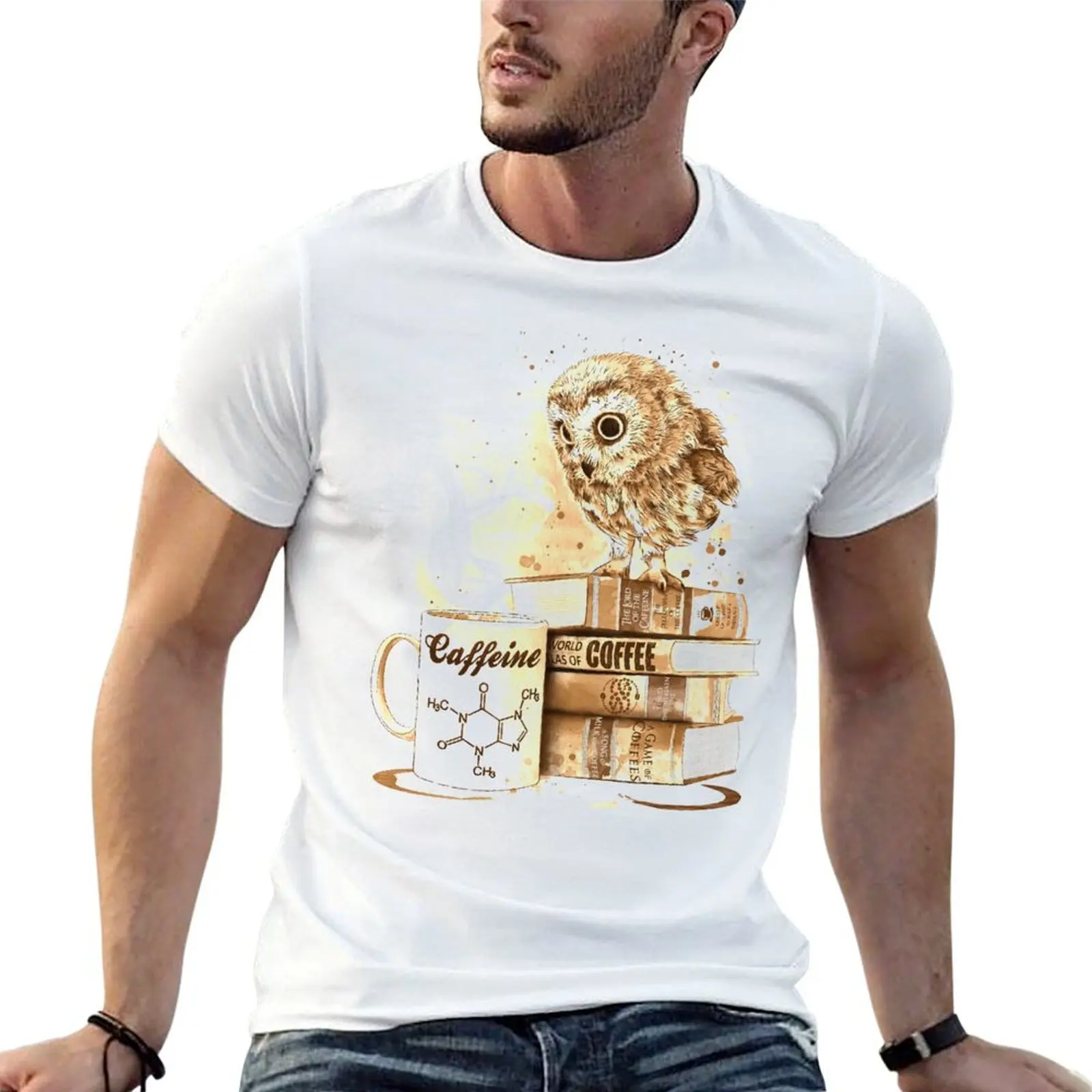 T-shirt Coffee Obsession, t-shirts amusants en coton pour hommes, t-shirts en coton 100% pour hommes, t-shirt décontracté