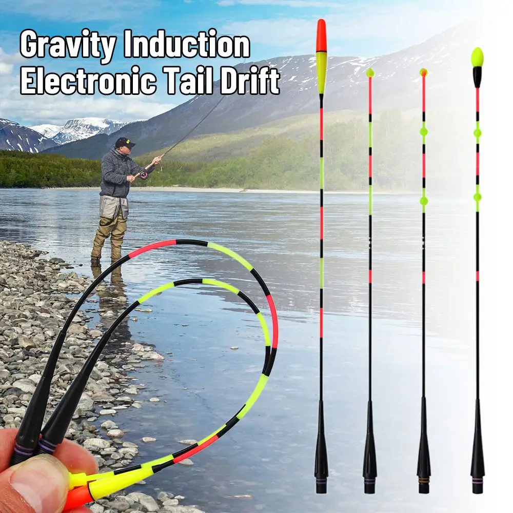 

1pc Super Bright LED Fishing Smart Float Top Luminous Ultra Sensitive Electronic Floats Buoy Bite hook color change Induction