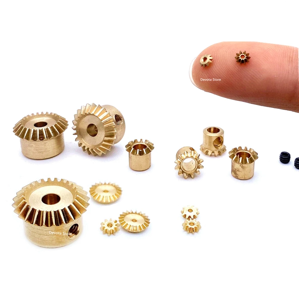 

1:1 Precision MINI Bevel Gear 0.3/0.4/0.5/0.8/1M 90-Degree Transmission Brass Model Static Change Accessories