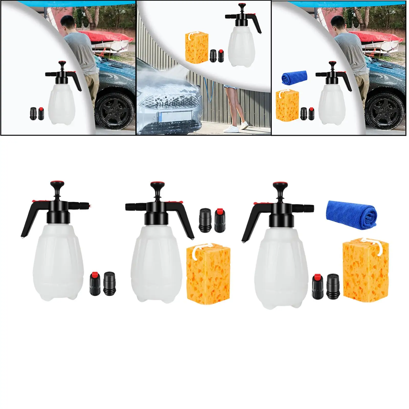 Car Foam Sprayer 2.5L Foam Cleaner Car Wash Foam Sprayer for Flower Spraying Watering Garden Plants Car Washing Pet Bathing