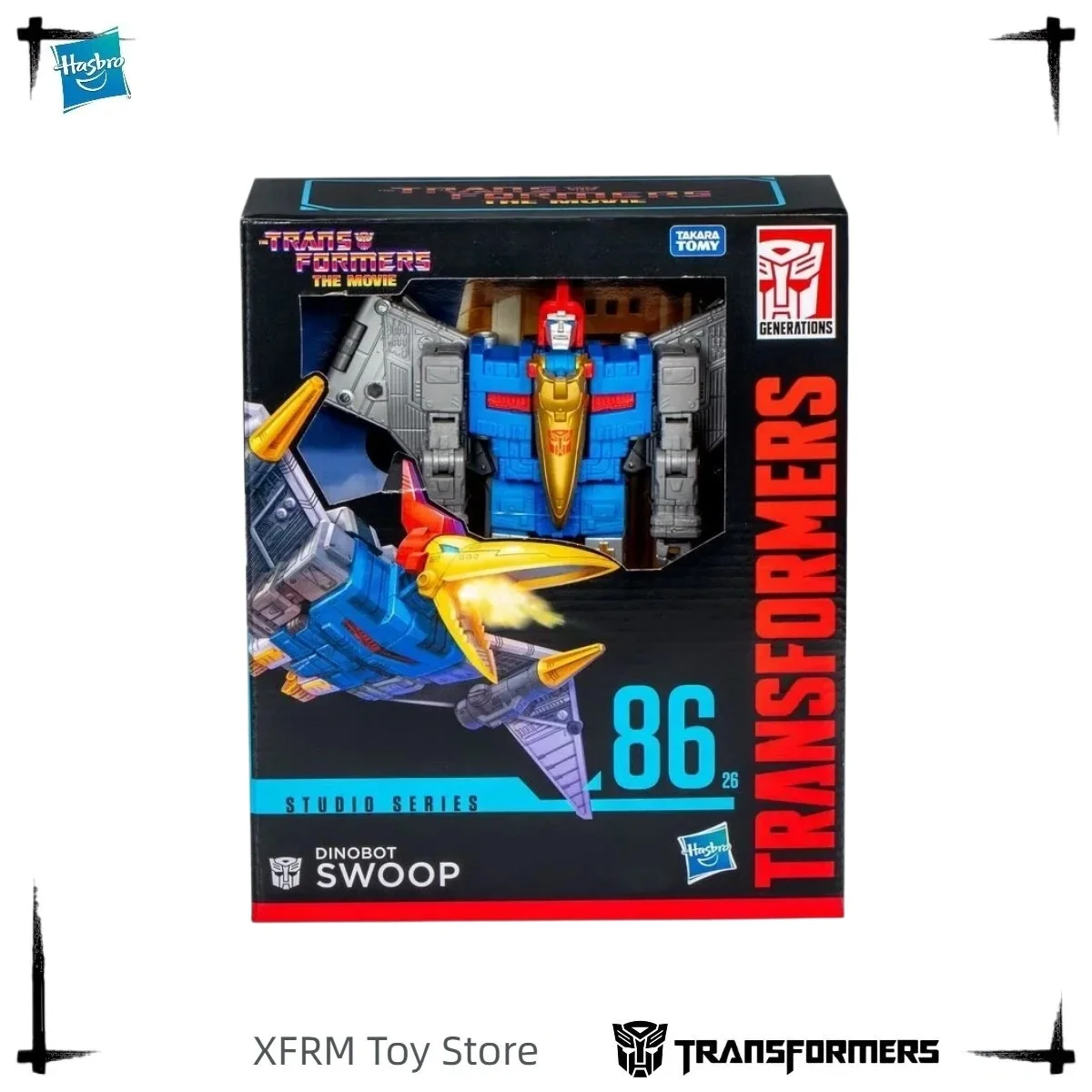 Hasbro Transformers Studio Series 86 Leader Dinobot Swoop 1986 Film Pterodactyl Figuur met Achtergrond