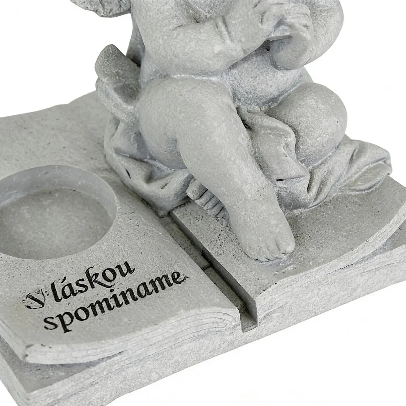 

Angel Statue Memorial Resin Candlestick With Cross Home Angel Decorations For Home Party Bedside Altars Tombstones Gardens