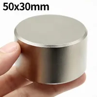 Imán de neodimio súper fuerte de 50x30mm N35 NdfeB imanes magnéticos permanentes imanes potentes redondos imán de refrigerador