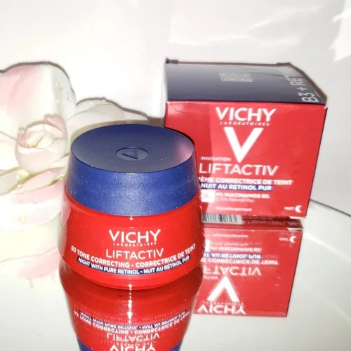 Imagen 2 del producto Crema Facial Original de 50ml, crema de noche correctora de tono Vichy Liftactiv B3, crema de la mañana de colágeno hidratante de Retinol puro
