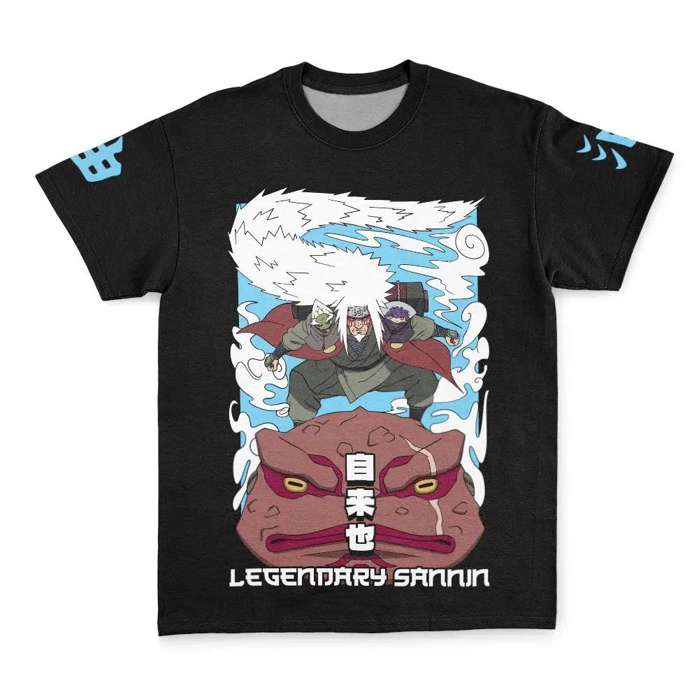 Naruto Jiraiya Legendary Sannin Shippuden Anime Tee Family Summer Adult Kids Casual T-Shirt Breathable Quick Dry Streetwear