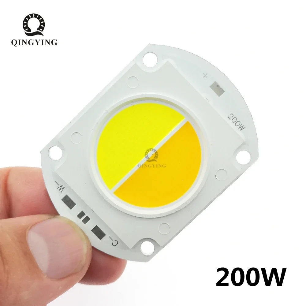 cct high power led cob chip para holofote ao ar livre holofote branco quente lampada dual color 200w 3236v 3000k 6500k 200w 510 pcs 01