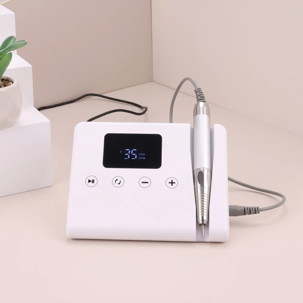 発売中プロフェッショナル充電式ワイヤレス 85 ワットブラシレス 35000rpm ポータブル電気ネイルドリルマシンサロンマニキュア用