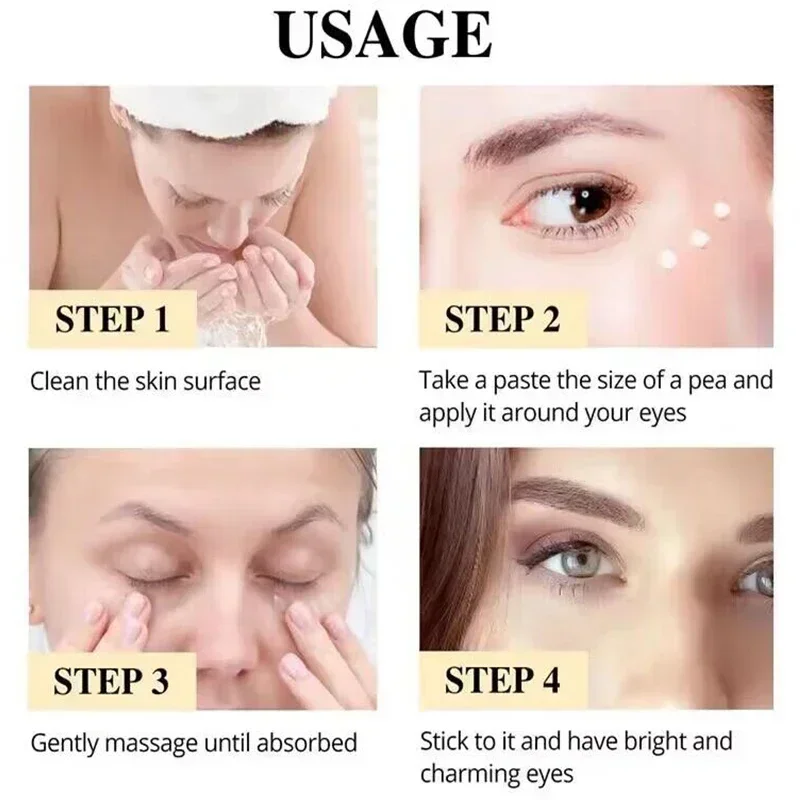Retinol Anti Wrinkle Eye Cream Remove Dark Circles Eye Bag Puffiness Lift Firm Skin Instant Brighten Moisturizing Eye Care Cream