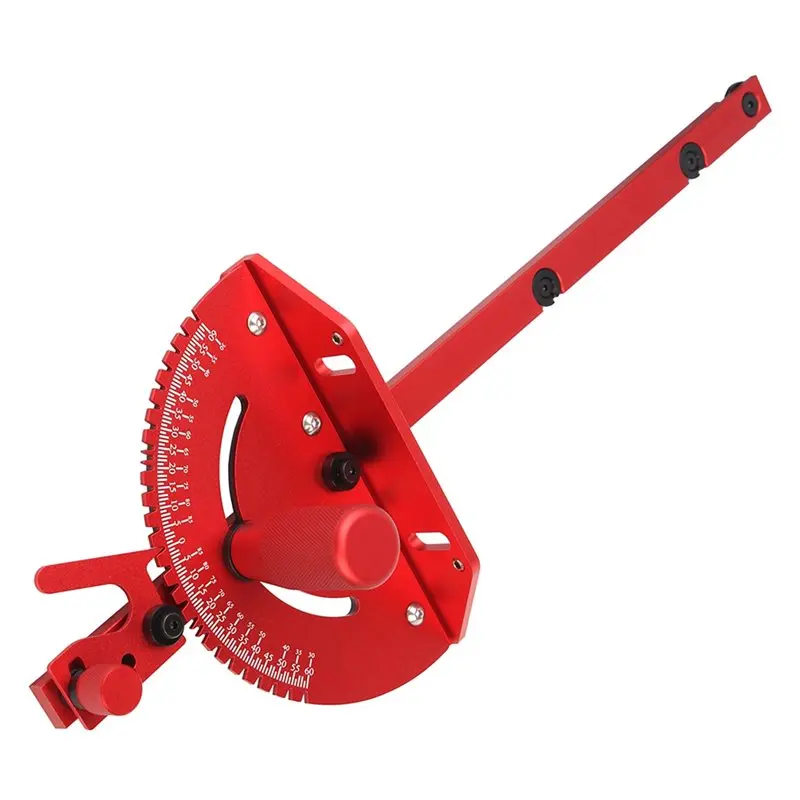 

Aluminum Alloy Handle Benches Red Miter Gauge Router Table Saw Assembly Ruler For Woodworking Tools-ABQU