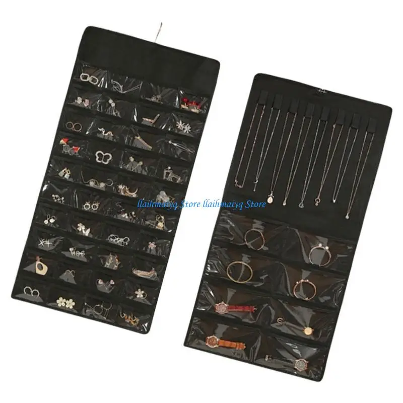 

573B Practical Jewelry Storage for Closet Use 48 Pockets for Rings and Bracelets