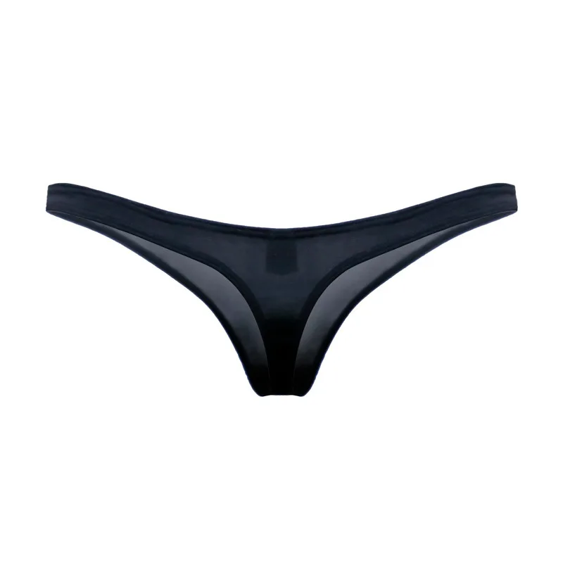 Women Lady Sexy Thong Ultra Low Waist Mini Comfortable Breathable Seamless Slim Tight Black Stylish