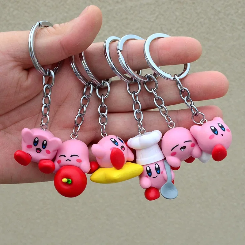 Anime 12 Modelle Super Niedliche Kawaii Kirby Figuren Schlüsselanhänger Tragbare Beliebte Modelle Anime Perfektes Kindergeschenk Spielzeug – Detail 1