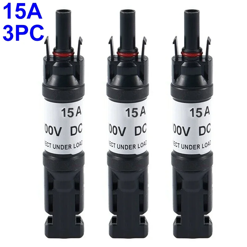 3pcs Photovoltaic Fuse Diode Connector 10A 15A 20A UL94-V0 IP67 Diode Solar Plug Connector Diode Connector For Solar PV System