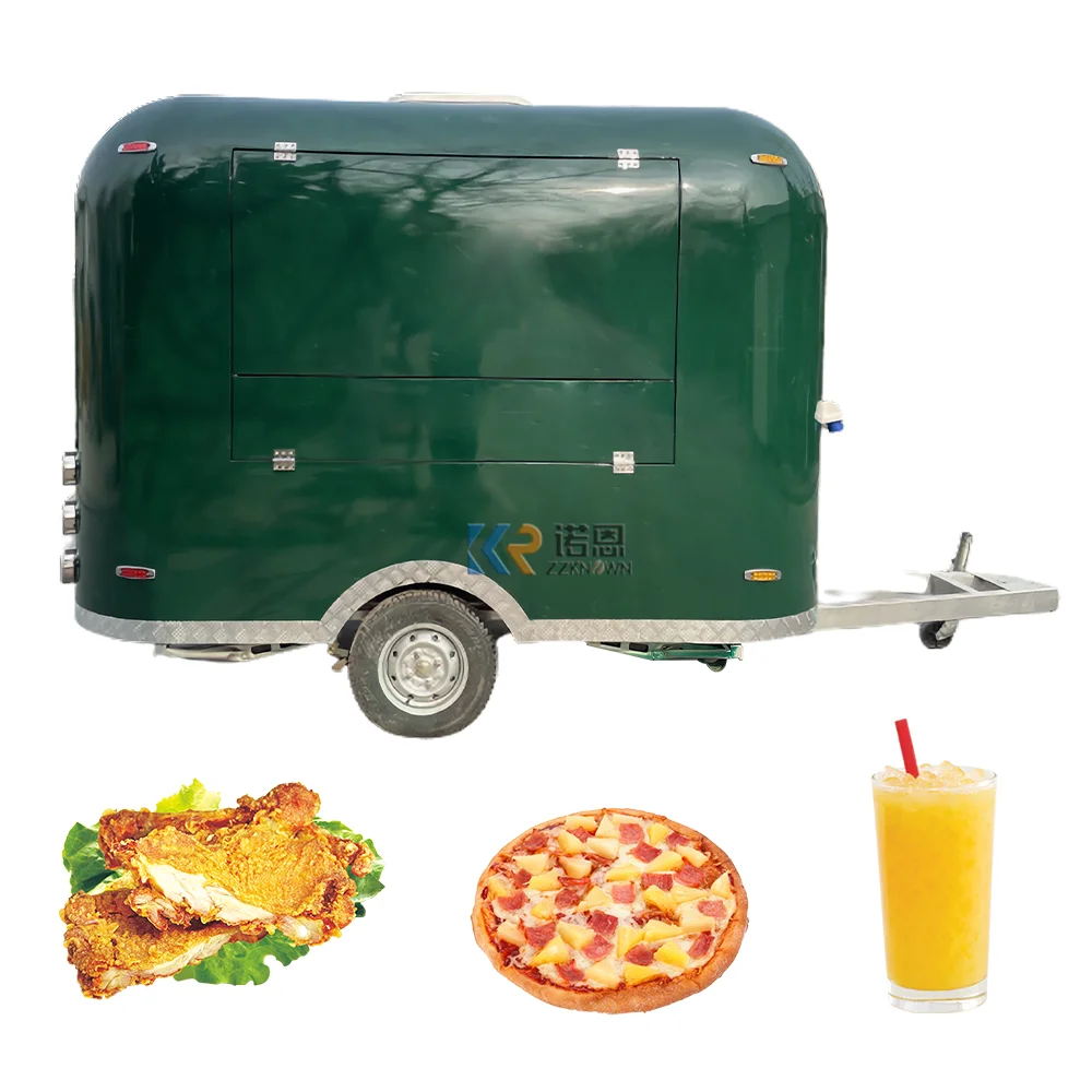 Fully Equipped Food Trailer Europe Standard Mobile Kitchen Airstream Food Truck With DOT CE VIN