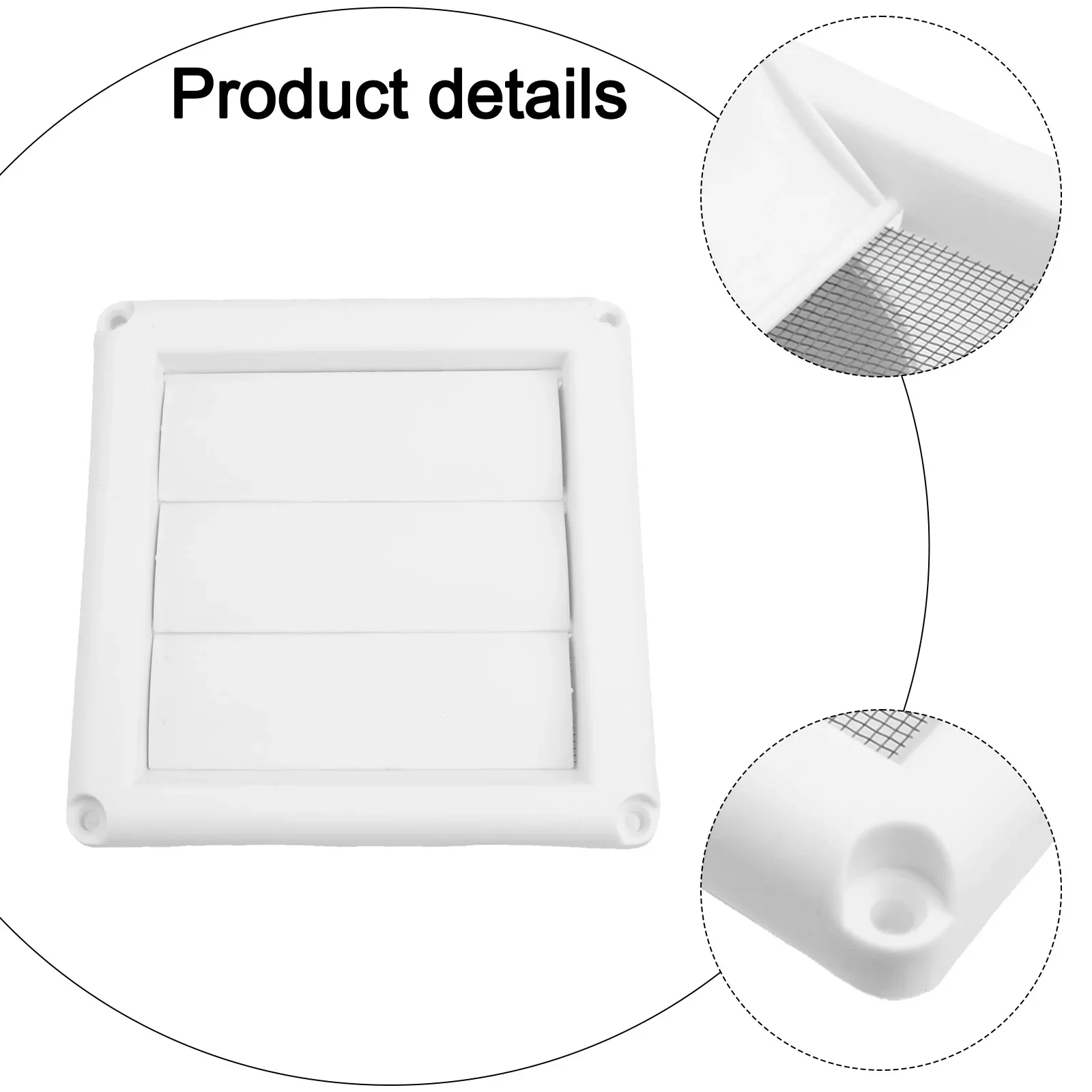 Shutter Vents Air Outlet Fresh Air 4 Inch Plastic Vents Air Shutter Vents Outlet Heating Cooling Single-layer Exhaust Fans Vent