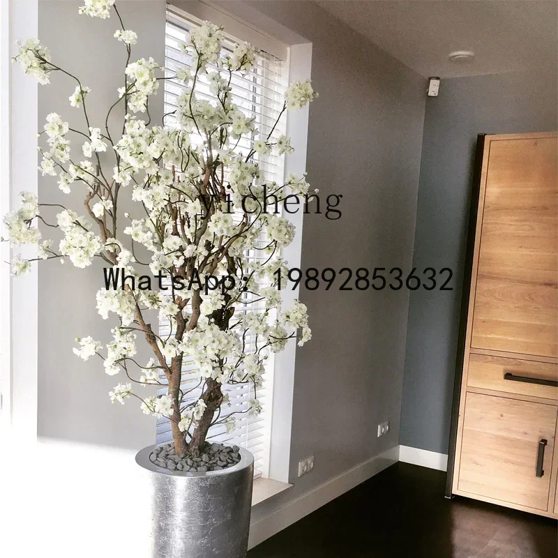 b136 Simulation Plant Decorative Fake Flower Green Plant Floor Ornaments Fake Trees Jasmine Flower Camellia Tree