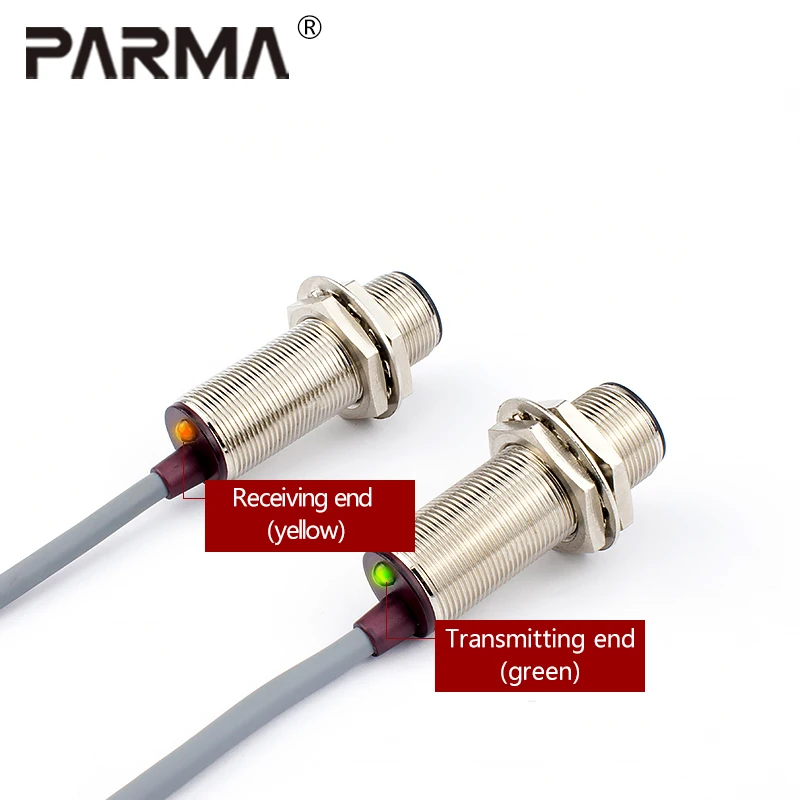 M18 Collinear Laser Sensor With Adjustable Optical Dwitch For Infrared Sensing And Visible Light Detection