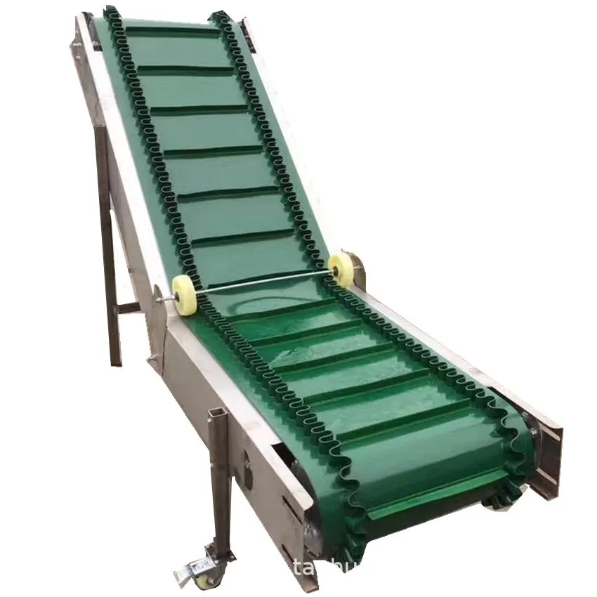 Z-shaped large inclination corrugated inclined feed bucket elevator belt conveyor