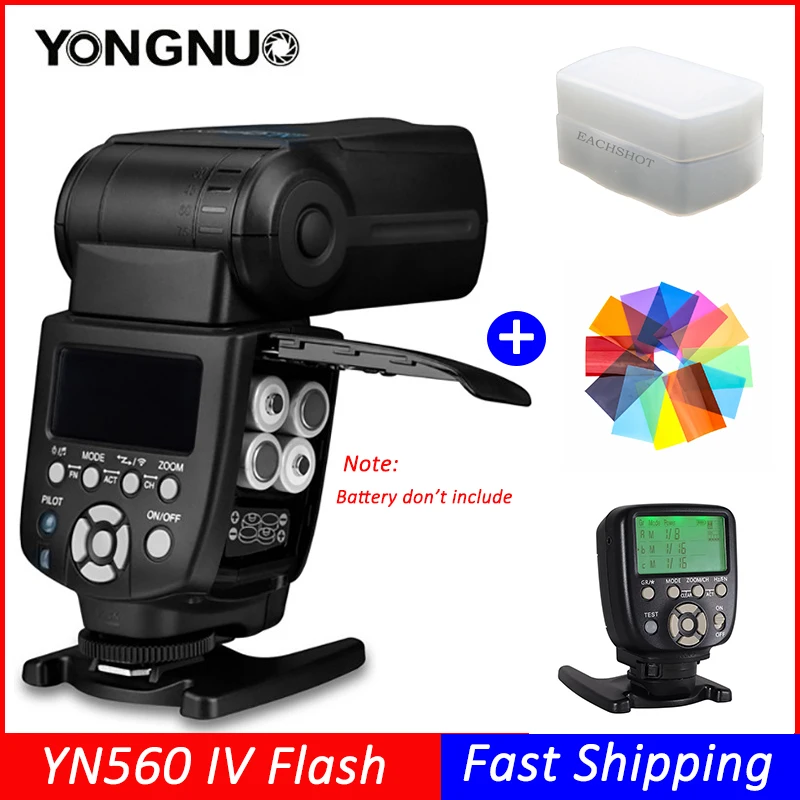 

Yongnuo YN-560 IV Flash Speedlite 2.4GHz Camera Flash Trigger for Canon 80D 90D 6D 5D 450D 250D Nikon Pentax Olympus DSLR Camera