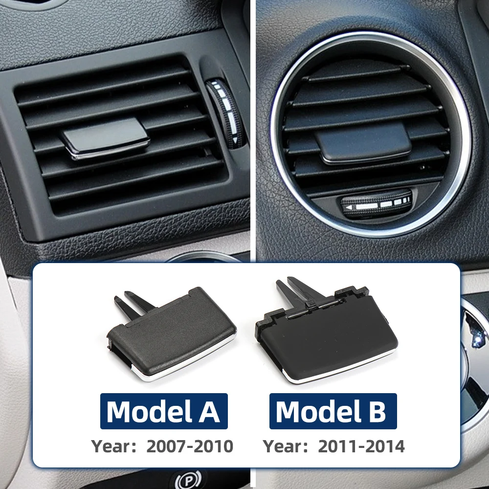 لمرسيدس بنز C GLK الفئة C180 C200 GLK300 2007-2015 W204 X204 سيارة الجبهة تكييف الهواء التيار المتناوب تنفيس مصبغة كليب المنزلق