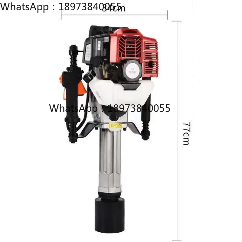 1900W Pile Driver Gasoline Power Small Railway Emergency Building Orchard Wooden  Triangular Steel Electric Impact Piling