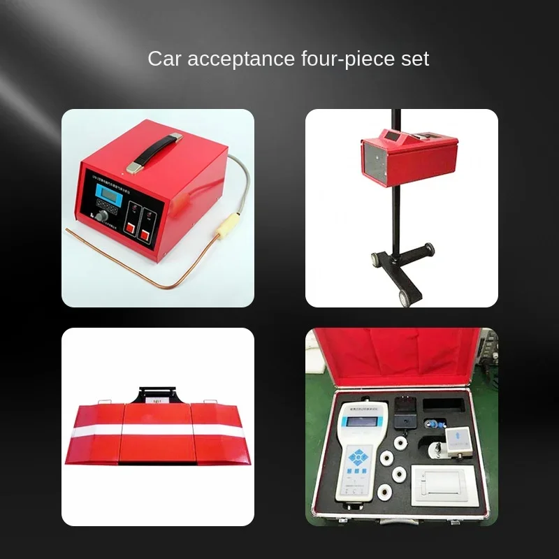 Car repair shop acceptance four piece set of exhaust gas analyzer sideslip test headlight detector brake performance test