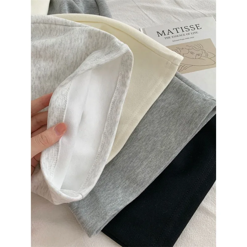 ハイウエストストレートレッグカジュアルスポーツパンツ女性用ルーズスリミングワイドレッグパンツ秋冬新スタイル