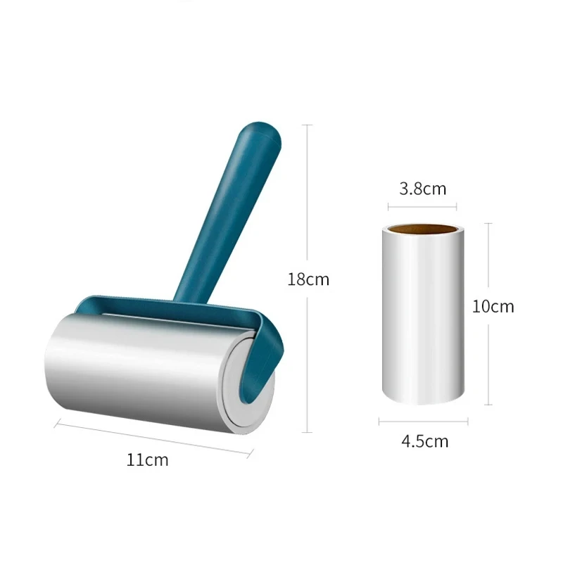 Tearable Roll Paper Sticky Roller Dust Wiper Pet Hair Rooler Carpet Tousle Remover Portable Replaceable Cleaning Brush Tool