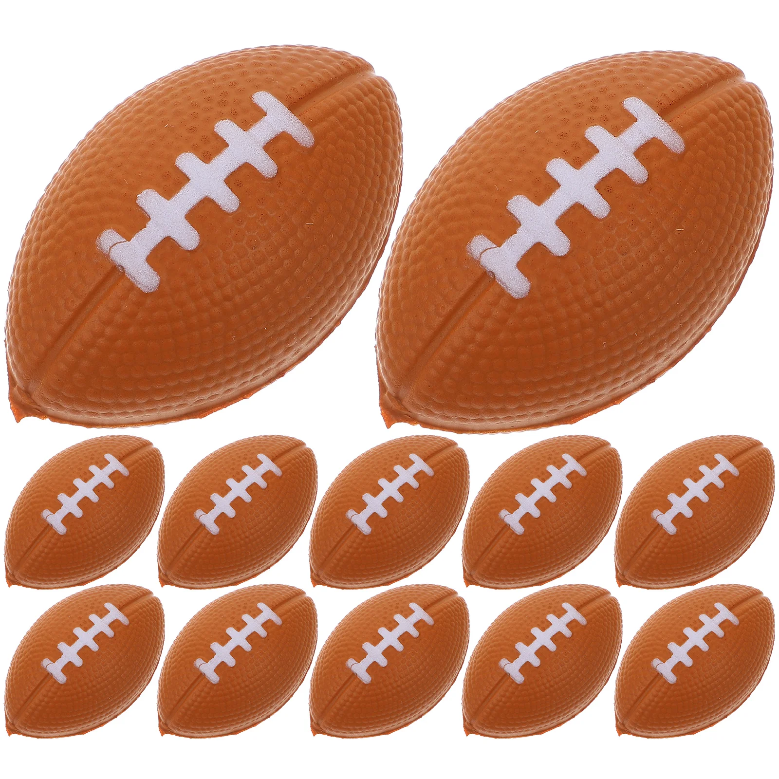 

40 Pcs Sports Ball Mini Rugby Toy Child Stress Balls for Kids Party Squeeze Toys Football Favors Eva Foam Stretchy Anxiety